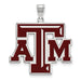 SS Texas A and M University T-A-M Extra Large Enameled Pendant