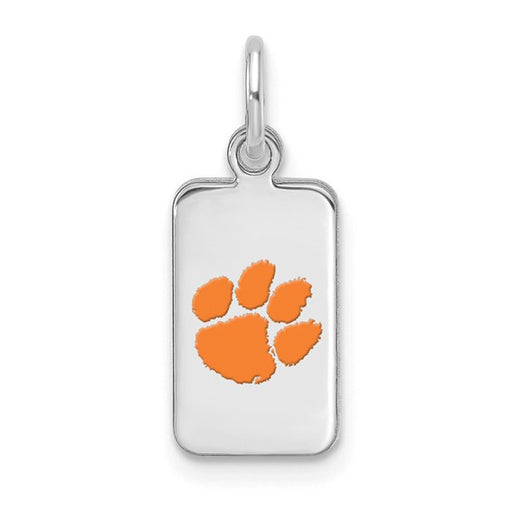 SS Clemson University Enamel Tag Pendant