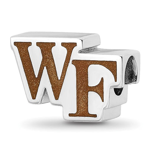 SS Wake Forest University WF PRIMARY Enameled Extruded Logo Bead