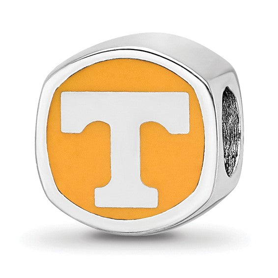 SS University of Tennessee Cushion Shaped Enameled Bead