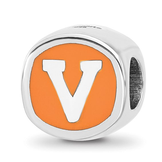 SS University of Virginia V with Swords Cushion Shaped Logo Bead