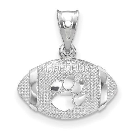 SS Clemson University 3D Football w/Logo pendant