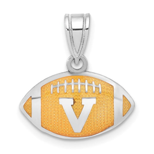 SS University of Virginia Enameled Football Pendant