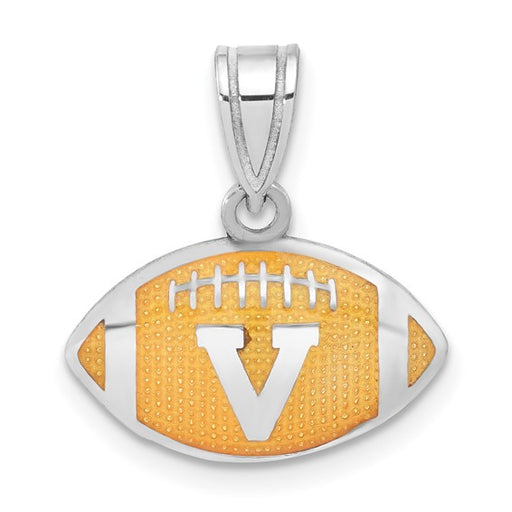 SS University of Virginia Enameled Football Pendant