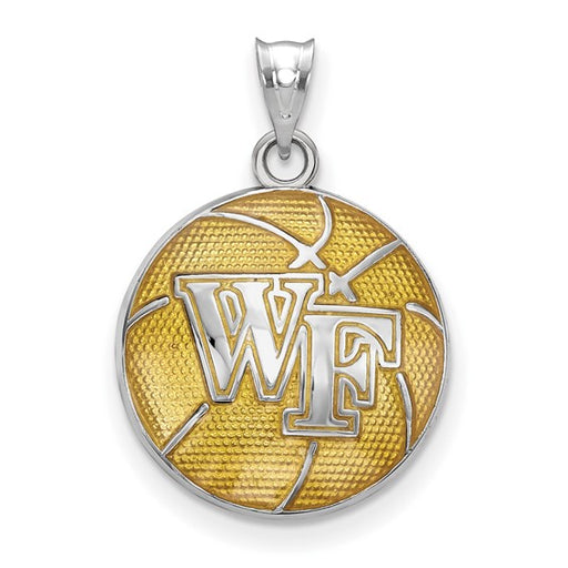 SS Wake Forest Univ. Enameled Basketball Pendant