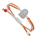 Stainless Steel NHL LogoArt Philadelphia Flyers Adjustable Cord Bracelet