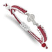 Stainless Steel Major League Baseball LogoArt Philadelphia Phillies Adjustable Cord Bracelet