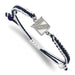 Stainless Steel NHL LogoArt NY Rangers Adjustable Cord Bracelet