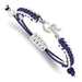 Stainless Steel Major League Baseball LogoArt Colorado Rockies Adjustable Cord Bracelet