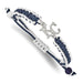Stainless Steel Major League Baseball LogoArt Kansas City Royals Adjustable Cord Bracelet