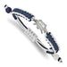 Stainless Steel Major League Baseball LogoArt Detroit Tigers Adjustable Cord Bracelet