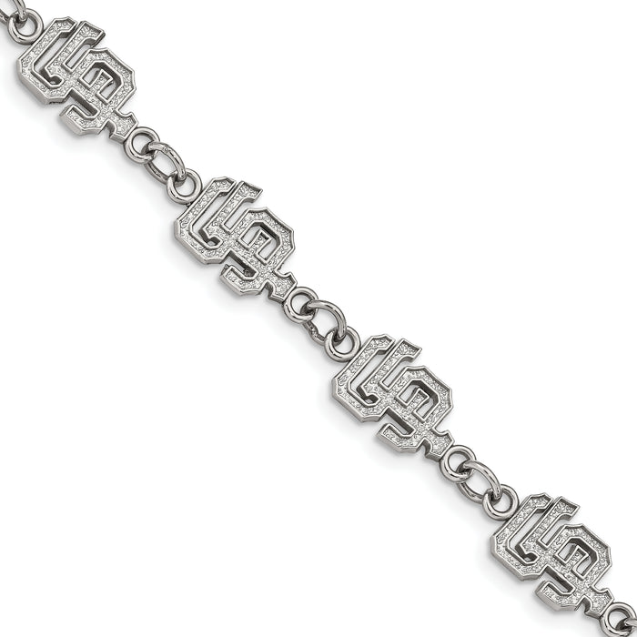 Stainless Steel Major League Baseball LogoArt San Francisco Giants w/1.5in ext Bracelet