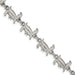 Stainless Steel LogoArt Univ of Louisville Letter L Link 7 inch Bracelet with 1.5 inch Extender