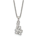 Stainless Steel Major League Baseball LogoArt Los Angeles Dodgers Pendant Necklace