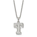 Stainless Steel Major League Baseball LogoArt Texas Rangers w/2in ext Pendant Necklace