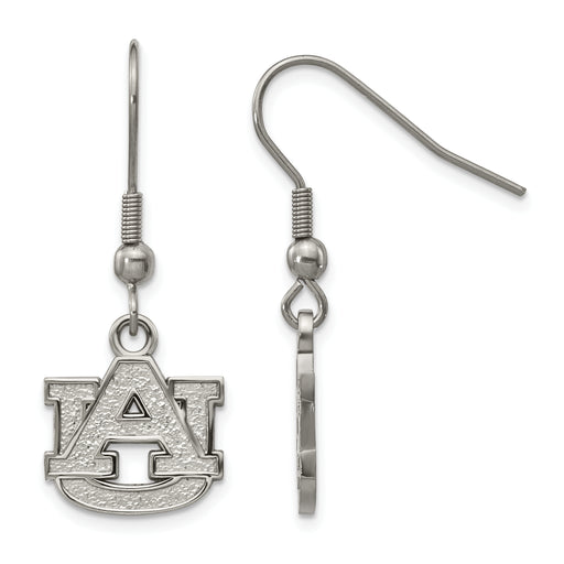Stainless Steel LogoArt Auburn University A-U Dangle Wire Earrings