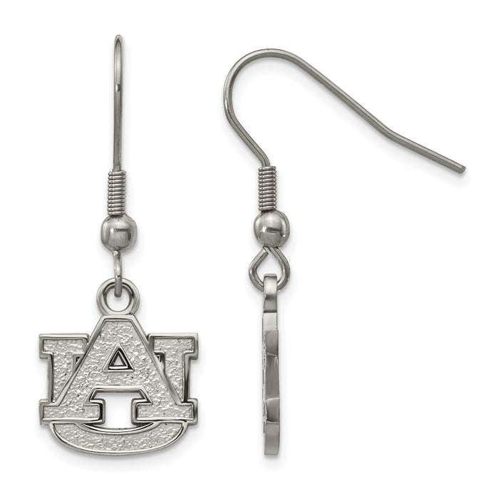 Stainless Steel LogoArt Auburn University A-U Dangle Wire Earrings