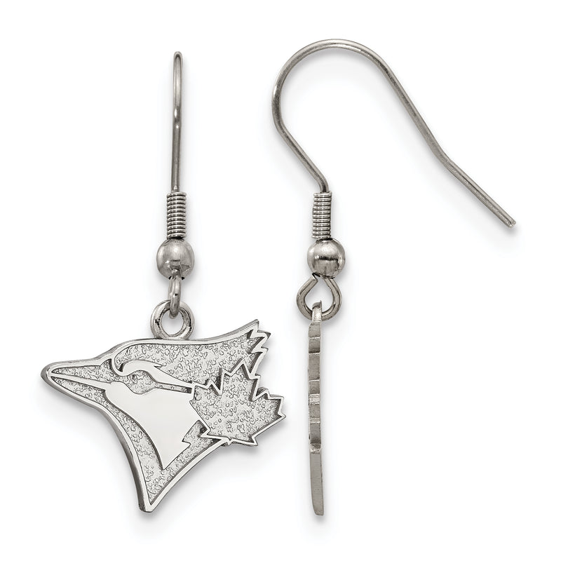 Stainless Steel Major League Baseball LogoArt Toronto Blue Jays Dangle Earrings