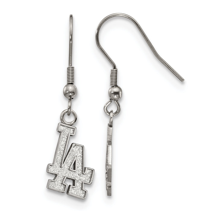 Stainless Steel Major League Baseball LogoArt Los Angeles Dodgers Dangle Earrings