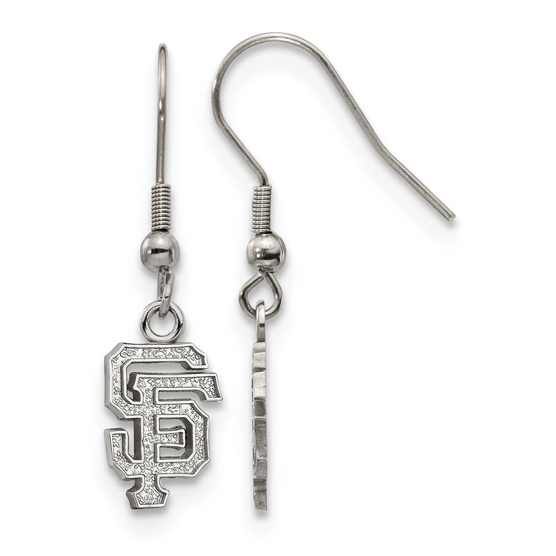 Stainless Steel Major League Baseball LogoArt San Francisco Giants Dangle Earrings