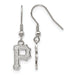 Stainless Steel Major League Baseball LogoArt Pittsburgh Pirates Letter P Dangle Earrings