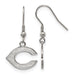 Stainless Steel Major League Baseball LogoArt Cincinnati Reds Letter C Dangle Earrings