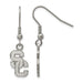 Stainless Steel LogoArt University of Southern California S-C Dangle Wire Earrings