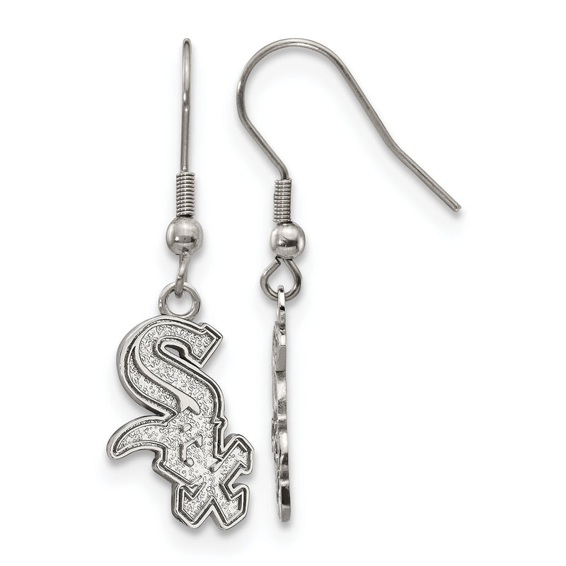 Stainless Steel Major League Baseball LogoArt Chicago White Sox Dangle Earrings