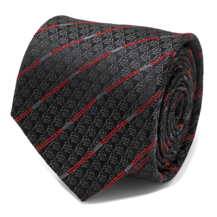 Darth Vader Black Lightsaber Stripe Men's Tie