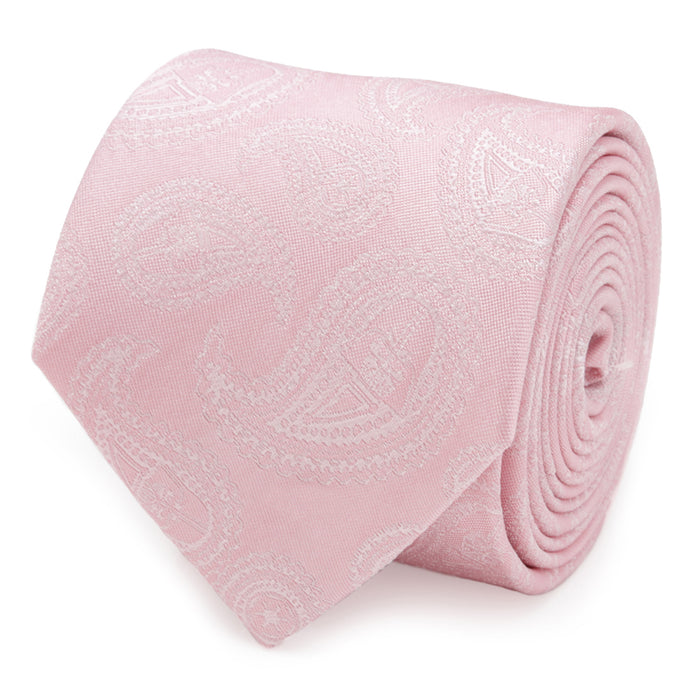 Darth Vader Paisley Pink Silk Men's Tie