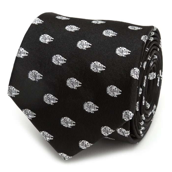 Millennium Falcon Metallic Silver Men's Tie