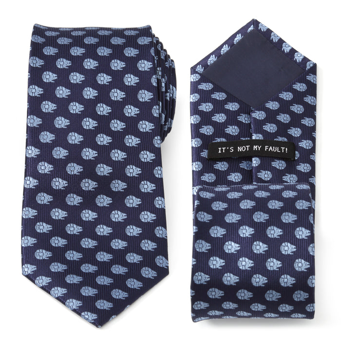 Millennium Falcon Blue Tonal Mens Tie