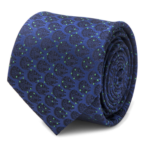 Millennium Falcon Navy Dot Mens Tie