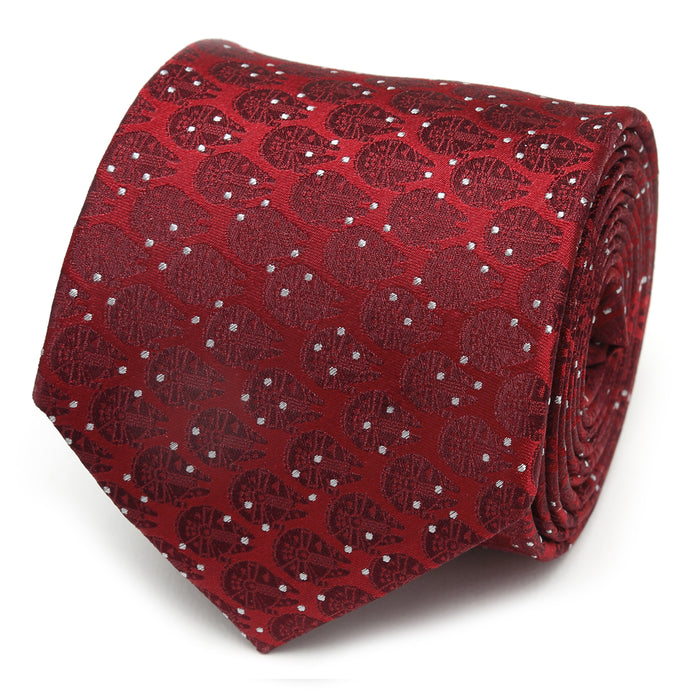 Millennium Falcon Dot Red Men's Tie