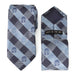 Star Wars Mando Helmet Check Blue Mens Tie