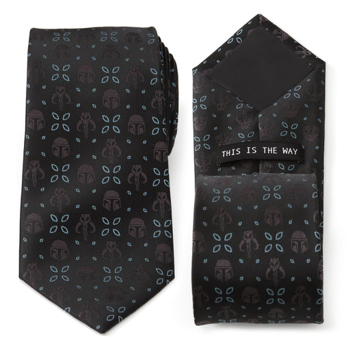 Mandalorian Motif Black Men's Tie