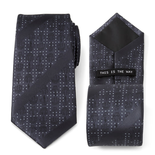 Mandalorian Blue Stripe Dotted Men's Tie