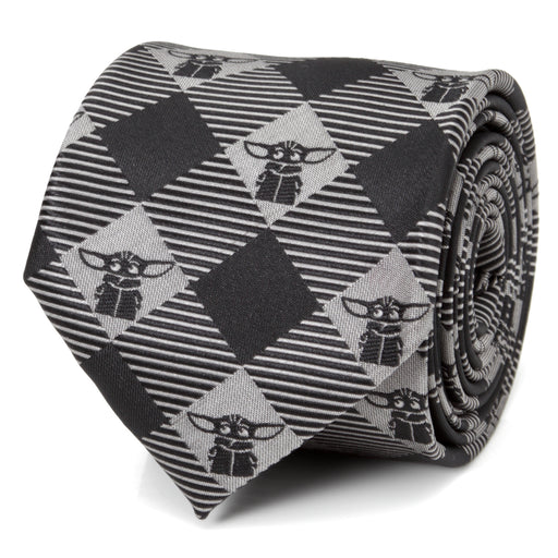 Star Wars The Child Check Black Men's Tie