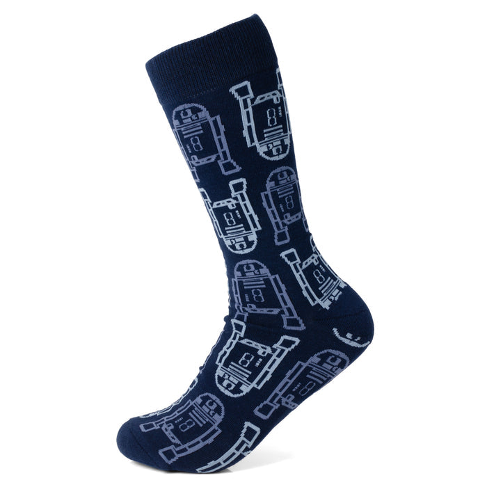 Navy sock featuring the iconic R2D2