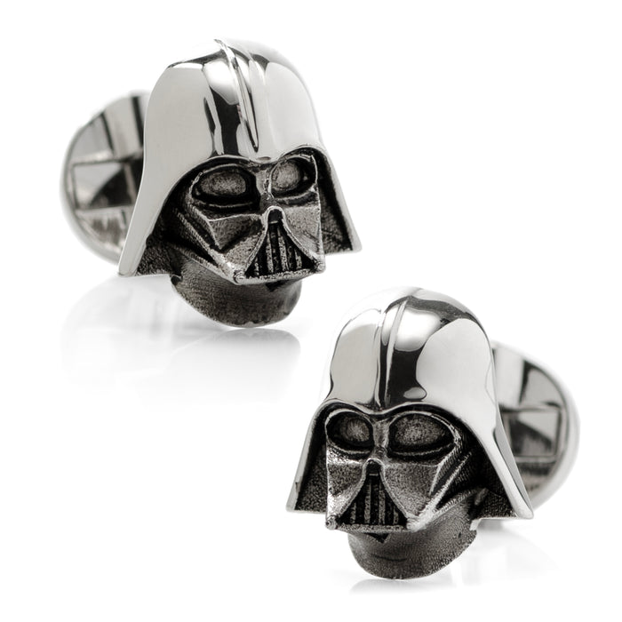 3D Sterling Silver Darth Vader Cufflinks