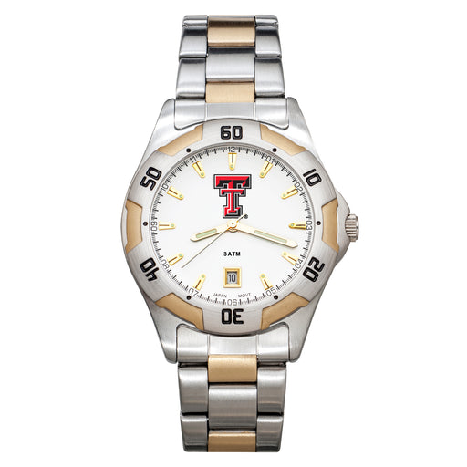 TEXAS TECH UNIV ALL-PRO MEN'S TWO-TONE WATCH