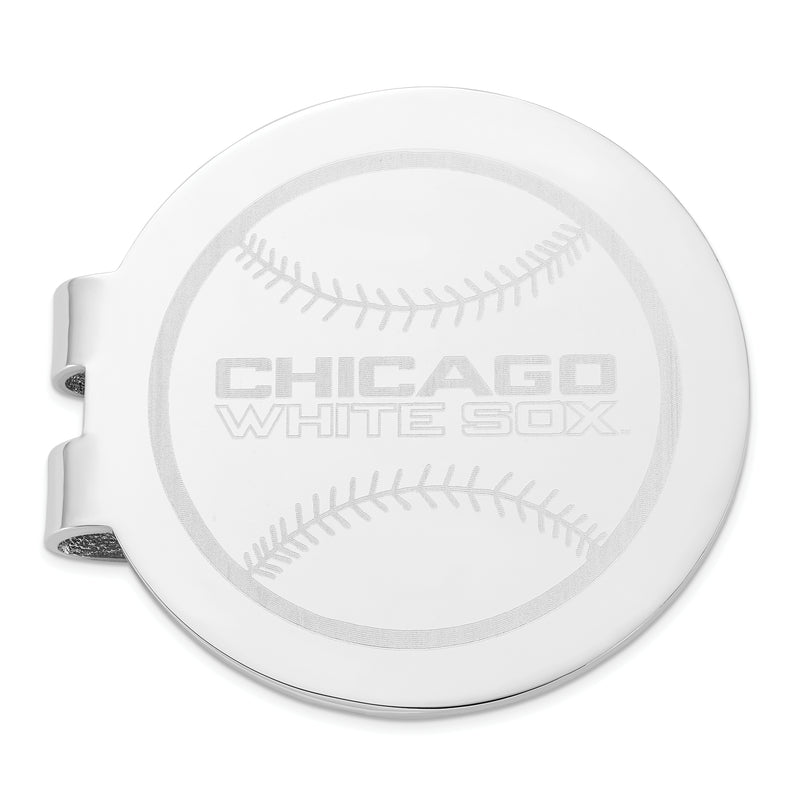 Stainless Steel MLB Chicago White Sox Polished Engraved Money Clip