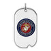 Sterling Silver Rhodium-plated US Marine Corp Dog Tag