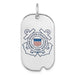 Sterling Silver Rhodium-plated US Coast Guard Dog Tag