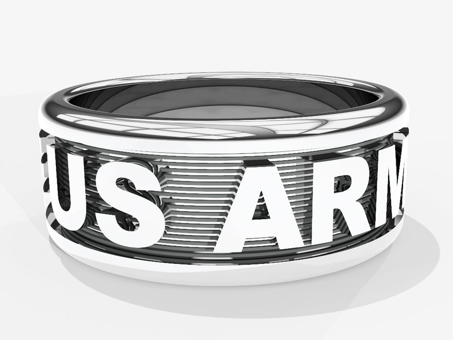 Personalized Military Wedding Bands for Men and Women