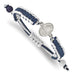 Stainless Steel LogoArt Penn State University Lion Adjustable Cord Bracelet