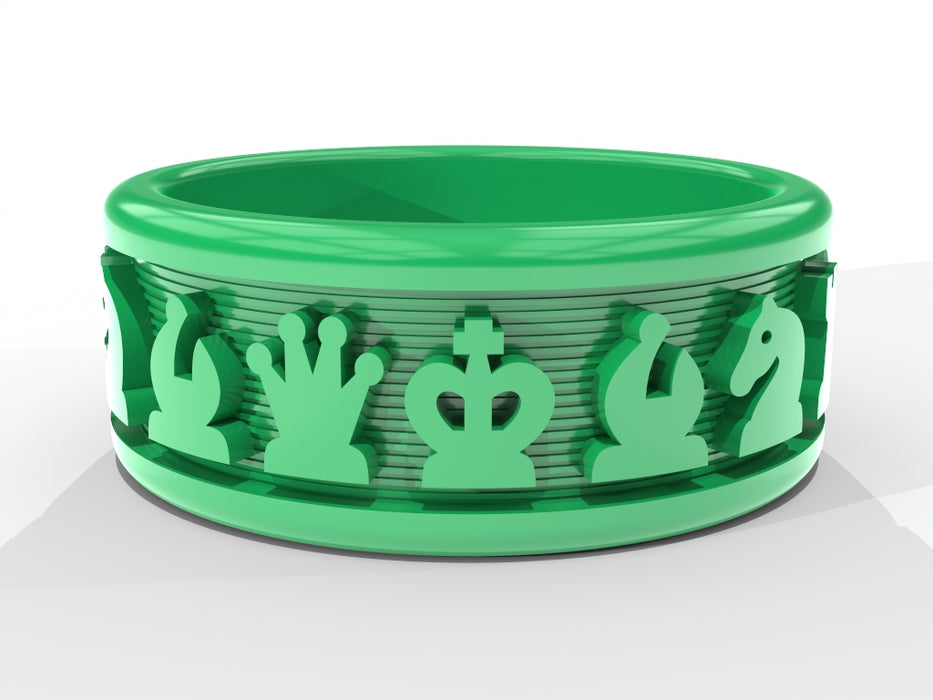 Chess Ring - Signet Style-Natural Versatile Plastic