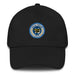 A black Seal Team 10 Hat with the logo on the front.  The hat has a curved visor and an adjustable strap at the back.