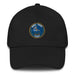 A black Seal Team 4 Hat with the logo on the front.  The hat has a curved visor and an adjustable strap at the back.