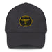 A dark grey Seal Team 3 Hat with the logo on the front.  The hat has a curved visor and an adjustable strap at the back.